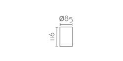 Aplique de techo 1020C02-WH Lumiere Largo 8.50 Ancho 8.50 Alto 11.60