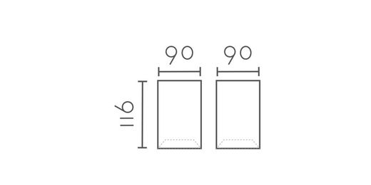 Aplique de techo 1022C02-WH Lumiere Largo 9 Ancho 9 Alto 11.60
