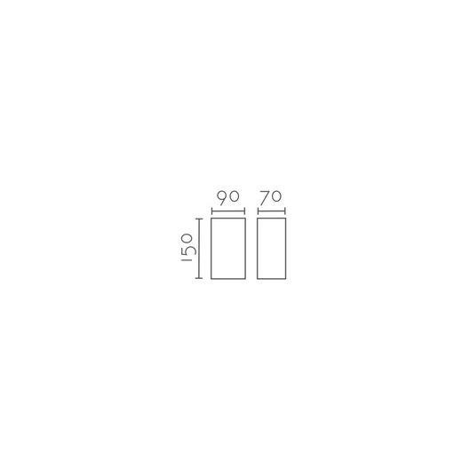 Iluminación exterior Aplique de pared 103603-WH ATON Lumiere Largo 9 Ancho 7 Alto 15