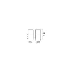 Iluminación exterior Aplique de pared 103605-BK Lumiere Largo 8 Ancho 11 Alto 16