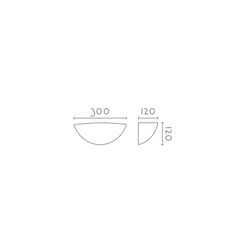 Aplique de pared 244/R7S Lumiere Largo 30 Ancho 12 Alto 12