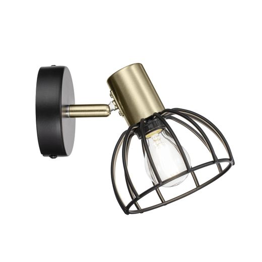 Aplique 1L Bermeo Negro Mate 1 X 40W E-14