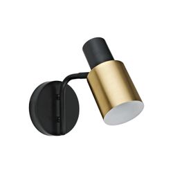 Aplique 1L Maena Negro-Laton 1 X 40W E-14