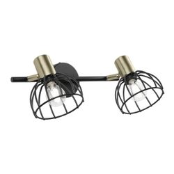 Aplique 2L Bermeo Negro Mate 2 X 40W E-14