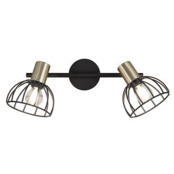 Aplique 2L Bermeo Negro Mate 2 X 40W E-14