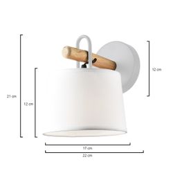 Aplique Arolas Blanco-Madera 1 X 60W E-27