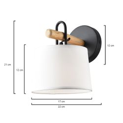 Aplique Arolas Negro-Madera 1 X 60W E-27
