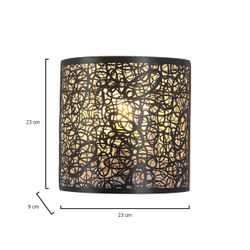Aplique Grasse Negro-Oro 1 X 60W E-27
