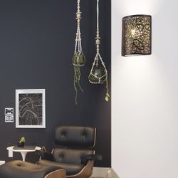 Aplique Grasse Negro-Oro 1 X 60W E-27