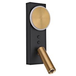 Aplique Led Arbas Negro-Latón Led 8W 470Lm 3000K