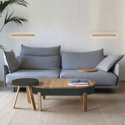 Aplique Led Rino Negro-Madera Led 15W 3000K