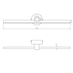 Aplique Led Tarik Cromo Led 15W 810Lm 4000K