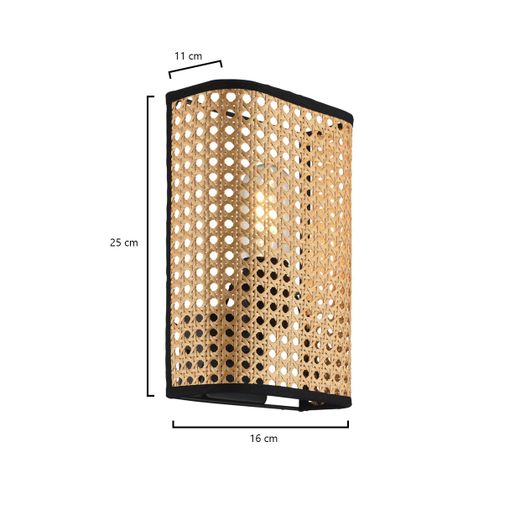 Aplique Oyster Negro-Natural 1 X 60W E-27