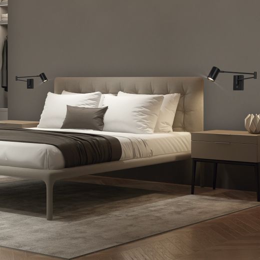 Aplique Romeo Metal Negro 1 X 50W Gu10