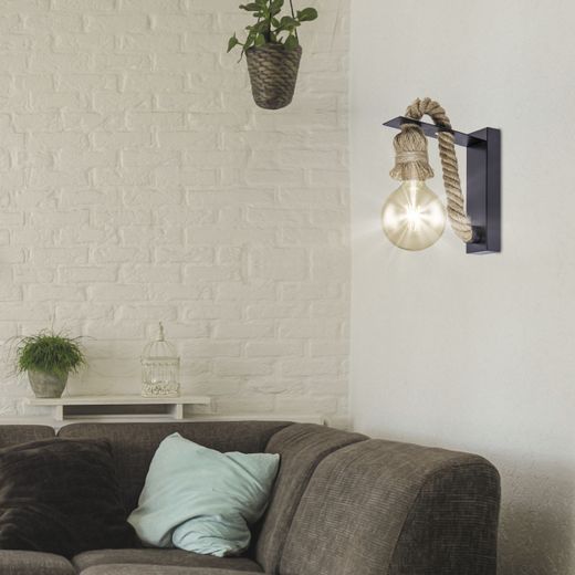 Aplique Rope Negro 1 X 60W E-27