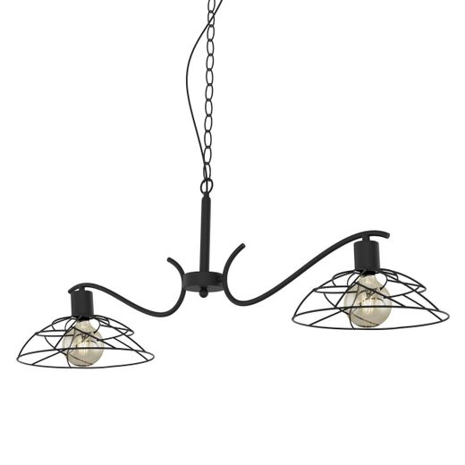 Barra 2L Farrel Negro 2 X 60W E-27