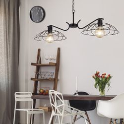 Barra 2L Farrel Negro 2 X 60W E-27