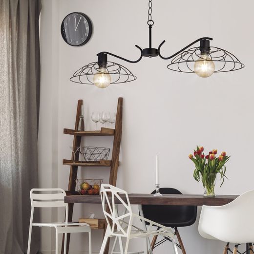 Barra 2L Farrel Negro 2 X 60W E-27