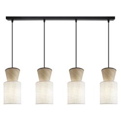 Barra 4L Aosta Beig/Madera 4 X 60W E-27
