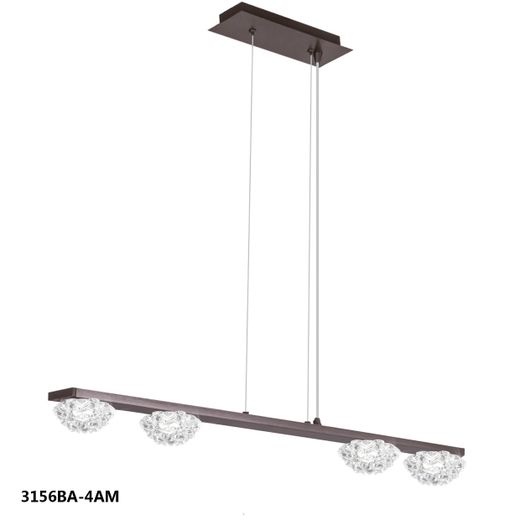Barra "Rose" 4L Alumin.Marron 4000K 24W 2280Lm
