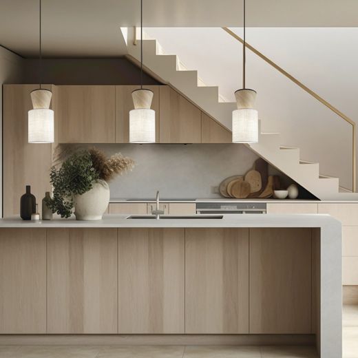 Colgante 1L Aosta Lino Tostado 1 X 60W E-27