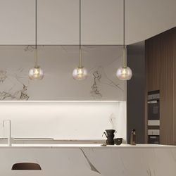 Colgante 1L.Cacela Negro-Ambar 1 X 60W E-27 - Tulipa 15Cm