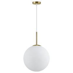 Colgante 1L.Portile Latón-Opal 1 X 40W E-14 - Tulipa 35Cm