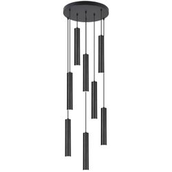 Colgante 8L. Antia Negro 8 X 40W Gu-10