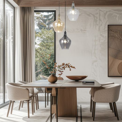 Colgante Aina Niquel Satinado 1 X 60W E-27