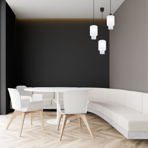 Colgante Babel Negro Opal Blco 1 X 60W E-27