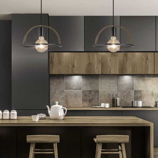 Colgante Balta Negro 1 X 60W E-27