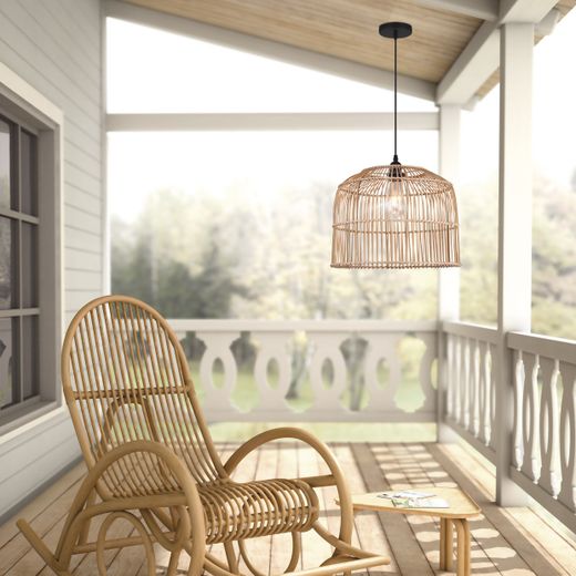 Colgante Bento Natural 1 X 60W E-27