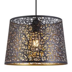 Colgante Grasse Negro-Oro 1 X 60W E-27