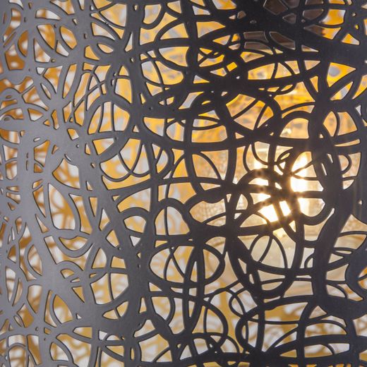 Colgante Grasse Negro-Oro 1 X 60W E-27