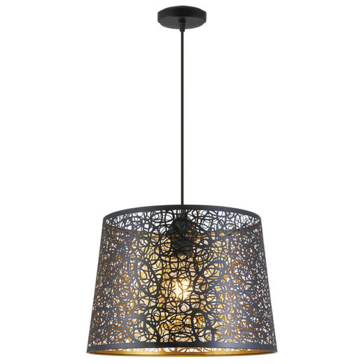 Colgante Grasse Negro-Oro 1 X 60W E-27