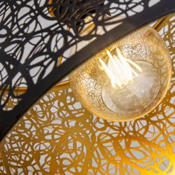 Colgante Grasse Negro-Oro 1 X 60W E-27