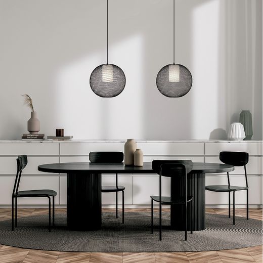 Colgante Malfa Blanco/Negro 1 X 60W E-27