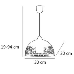 Colgante Pang Blanco 1 X 60W E-27