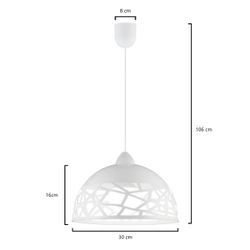 Colgante Pang Blanco 1 X 60W E-27
