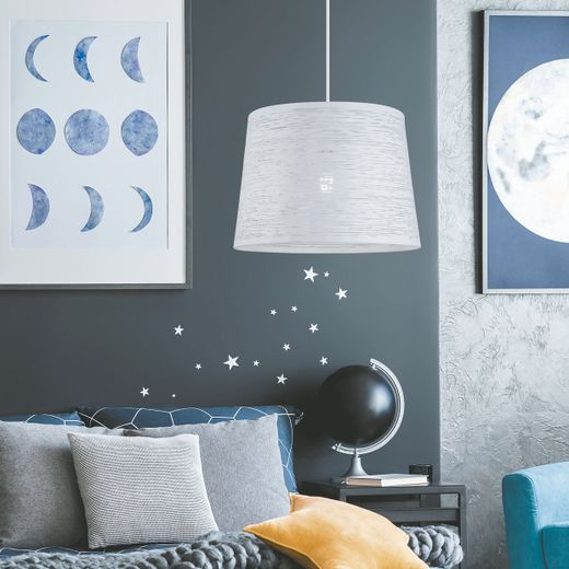 Colgante Taylor Blanco 1 X E-27