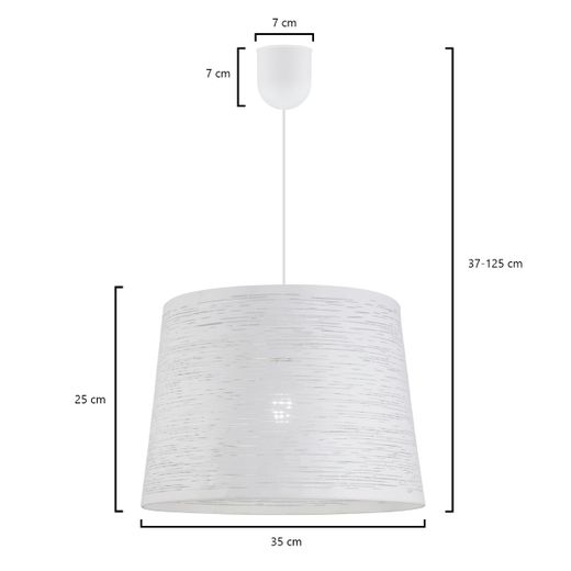 Colgante Taylor Blanco 1 X E-27