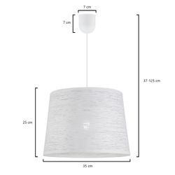 Colgante Taylor Blanco 1 X E-27