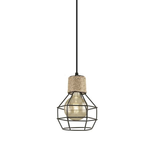 Colgante Trena Negro 1 X 60W E-27