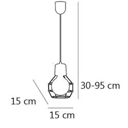 Colgante Trena Negro 1 X 60W E-27