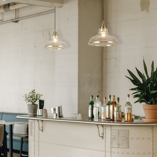 Colgante Umbria Latón - Ambar 1 X 60W E-27