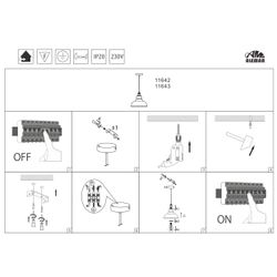 Colgante Umbria Latón - Ambar 1 X 60W E-27