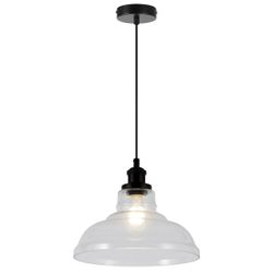 Colgante Umbria Negro-Transp. 1 X 60W E-27