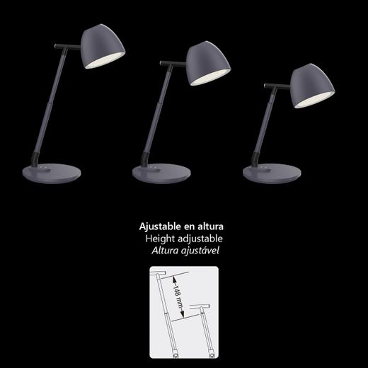 Flexo Led Foster Gris Oscuro Led 8W 580Lm