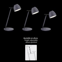 Flexo Led Foster Gris Oscuro Led 8W 580Lm