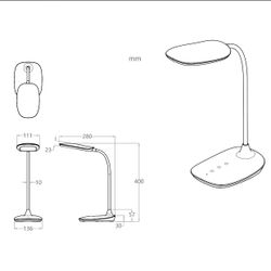 Flexo Led Navia Negro Led 10W 480Lm 3000-4000-6500K